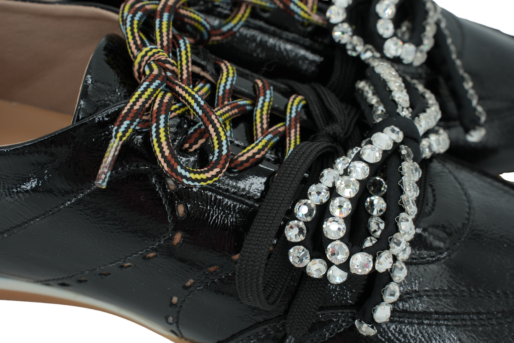 MELINE - BASKETS "SANZIO NERO" NOIRES VERNIES