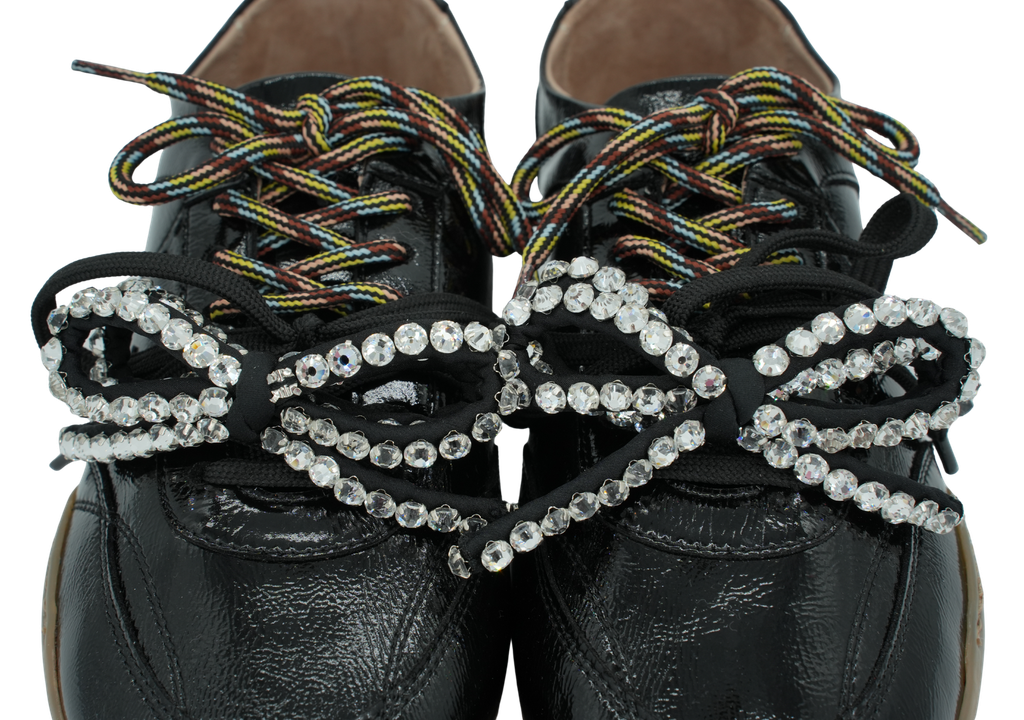 MELINE - BASKETS "SANZIO NERO" NOIRES VERNIES