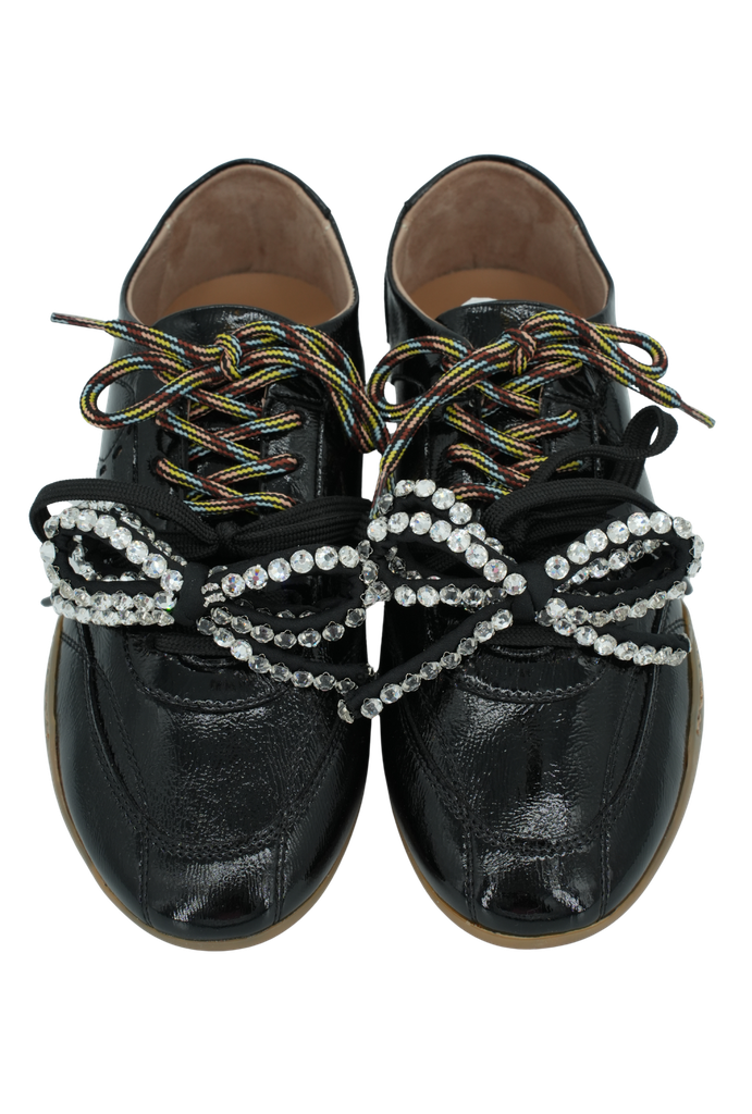 MELINE - BASKETS "SANZIO NERO" NOIRES VERNIES