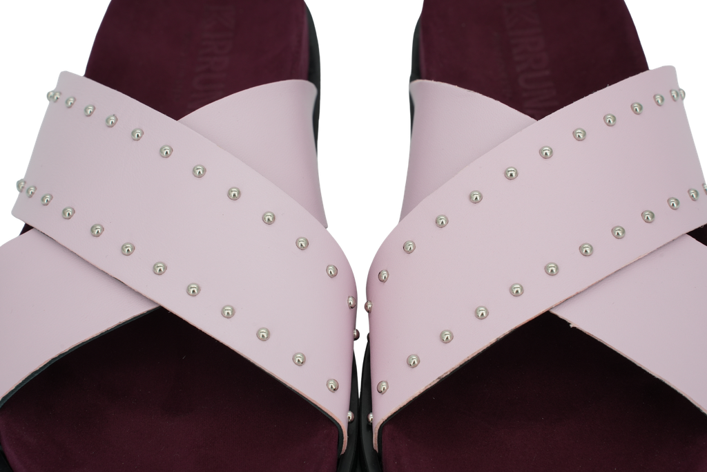 KIRRUNA - SANDALES "LAGOS 05" ROSES ET BORDEAUX