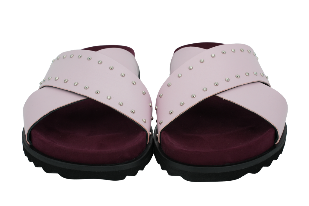 KIRRUNA - SANDALES "LAGOS 05" ROSES ET BORDEAUX