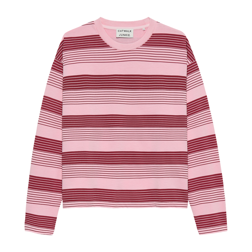 CATWALK JUNKIE - T-SHIRT LONGUES MANCHES LIGNÉ ROSE