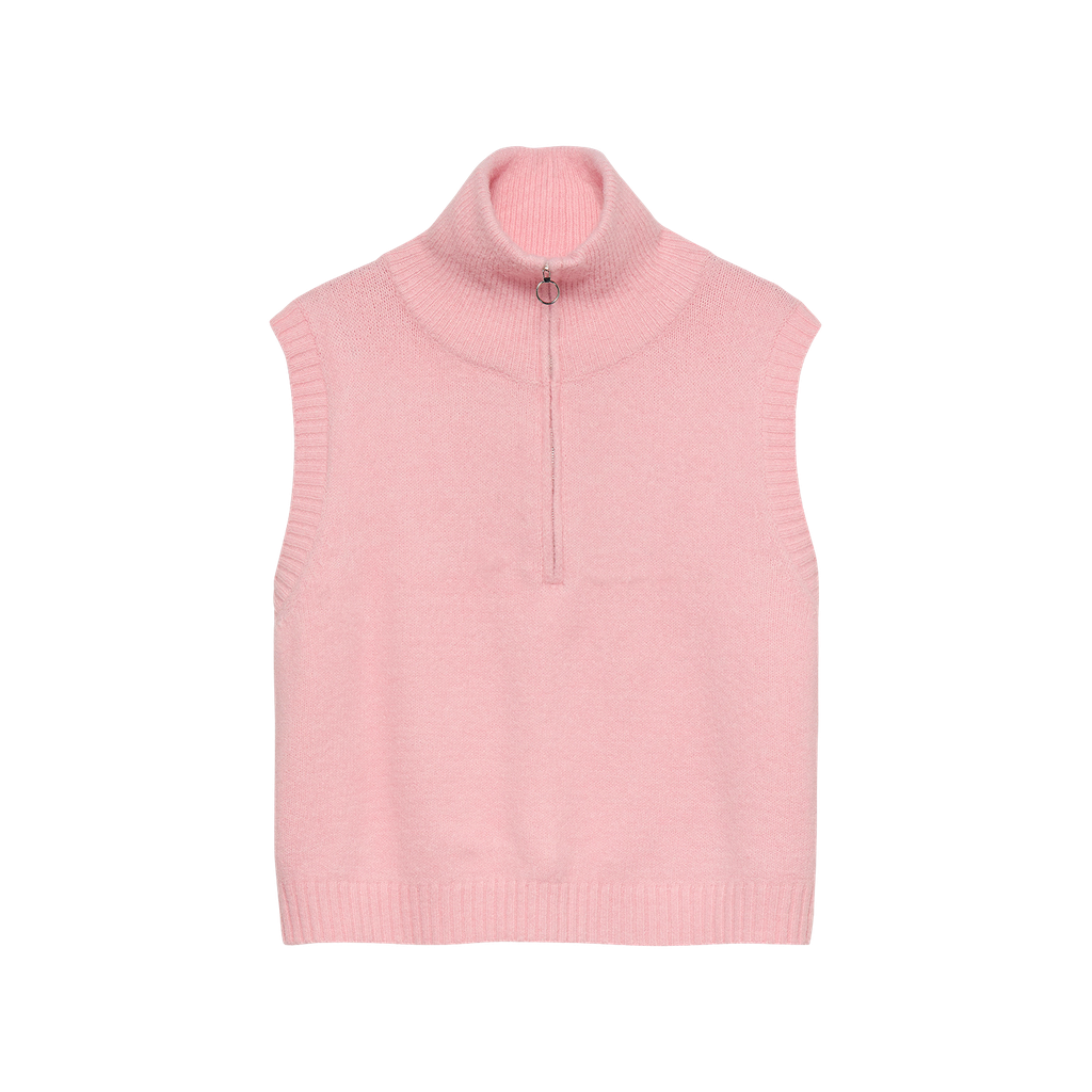 CATWALK JUNKIE - GILET COL CAMIONNEUR ROSE