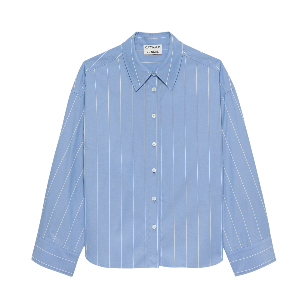 CATWALK JUNKIE - CHEMISE LIGNÉE BLEUE DOUBLE BOUTONNAGE