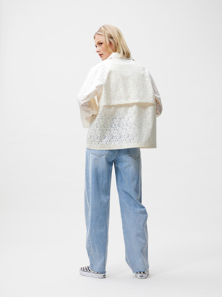 CATWALK JUNKIE - VESTE IMPERMÉABLE BEIGE À FLEURS