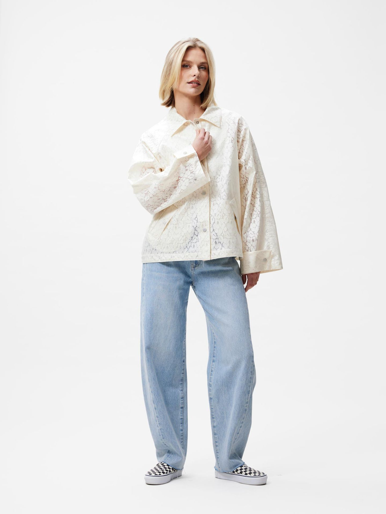 CATWALK JUNKIE - VESTE IMPERMÉABLE BEIGE À FLEURS