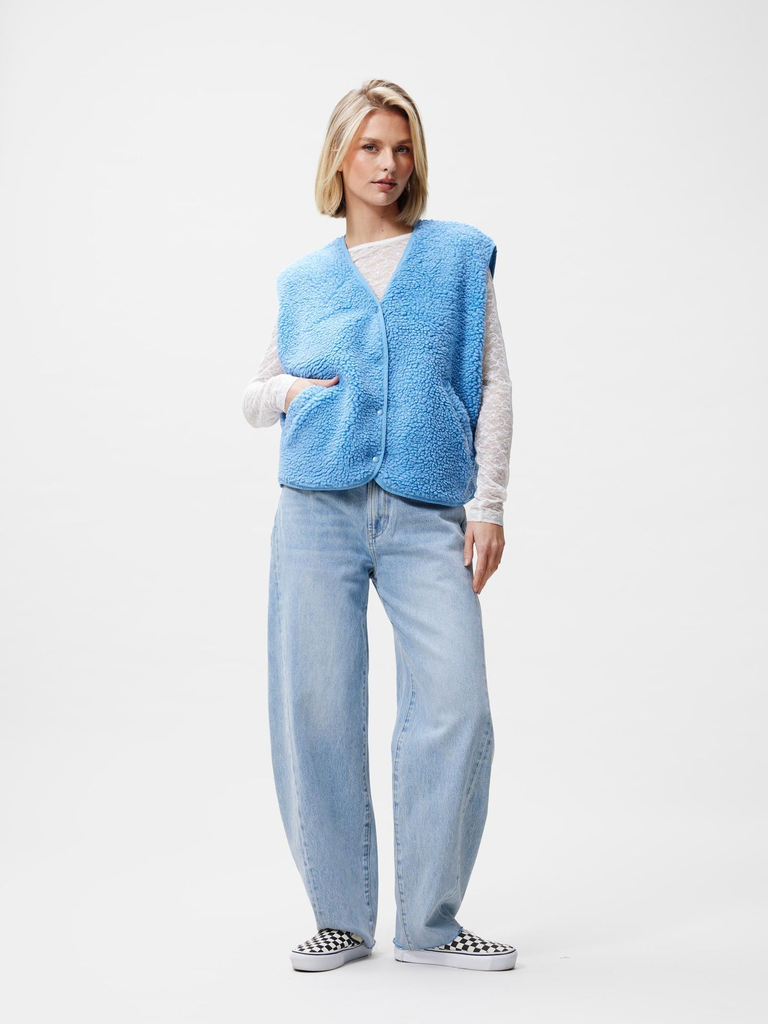 CATWALK JUNKIE - GILET TEDDY BLEU