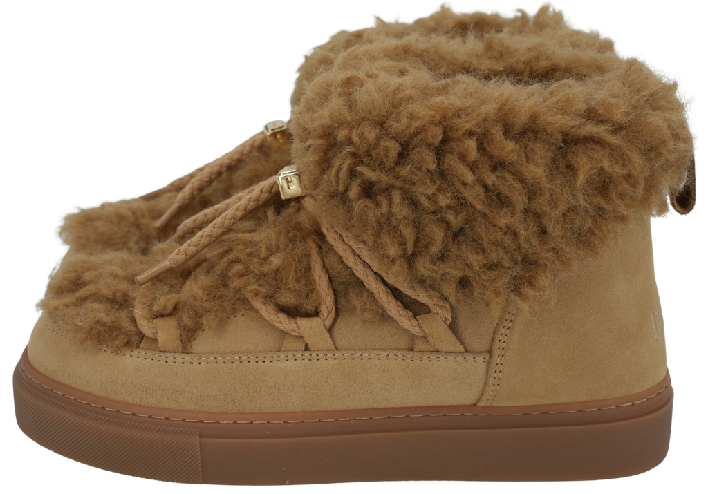 INUIKII - BEIGE „TEDDY LOW“ PELZGEFÜTTERTE STIEFEL
