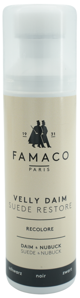 FAMACO - “VELLY” ZWARTE SUÈDE KLEURSTOF