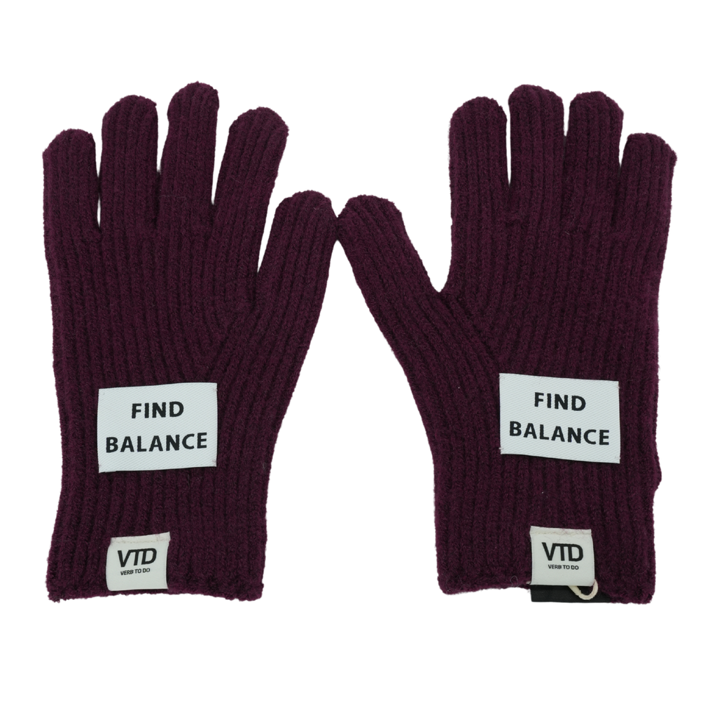 VERB TO DO - "FIND BALANCE" PLUM GLOVES