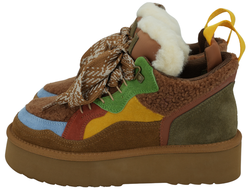 MISS OLIVIA - "MOON" COGNAC FUR-LINED SNEAKERS