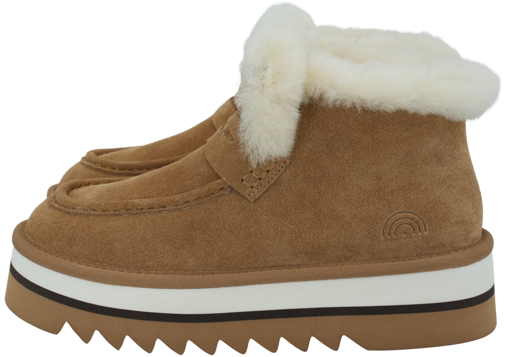 MISS OLIVIA - MOCASSINS FOURRÉS "STELLA" COGNAC