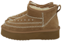 MISS OLIVIA - BOOTS FOURRÉS "IVY" COGNAC