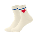 JCLAY - CHAUSSETTES MI-HAUTE COEUR ROUGE