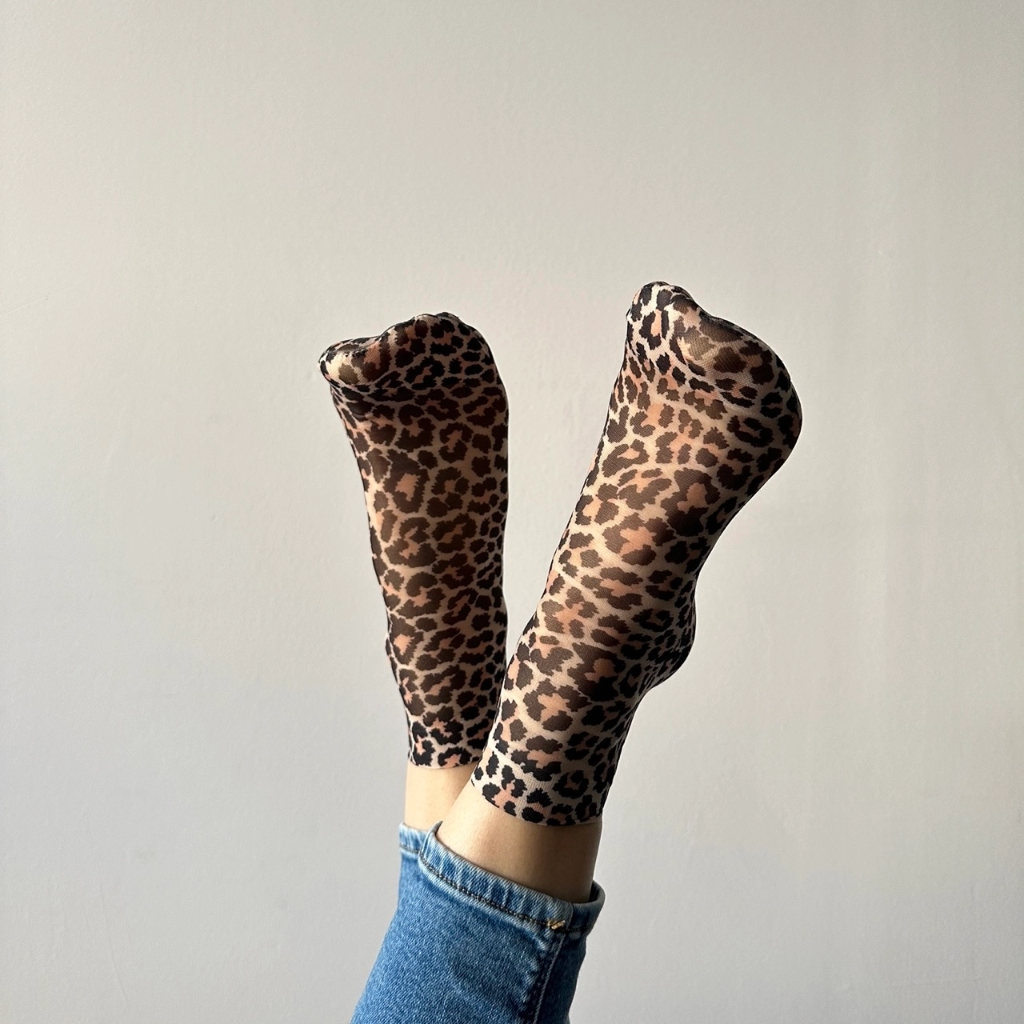 SOCKETTE - CHAUSSETTES "JANE" LEOPARDS