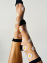 SOCKETTE - „FLORA“ TRANSPARENTE GÄNSEBLÜMCHEN-SOCKEN