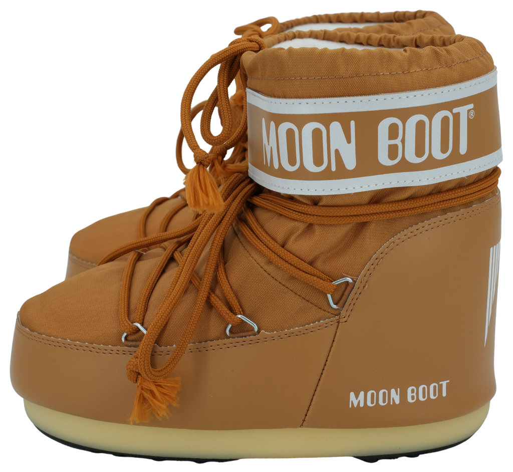 MOON BOOT - "ICON LOW NYLON" BOOTS COGNAC