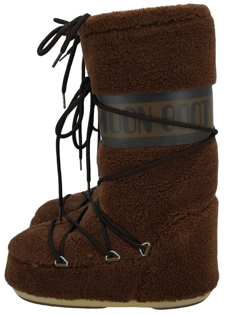 MOON BOOT - BRAUNE "ICON FLEECE"-STIEFEL