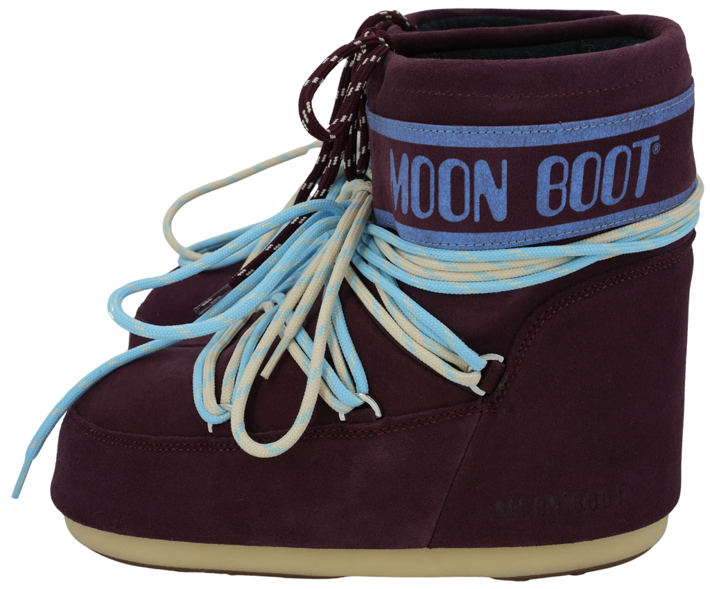 MOON BOOT - „ICON LOW SUEDE“ STIEFEL BURGUNDER (36-38)