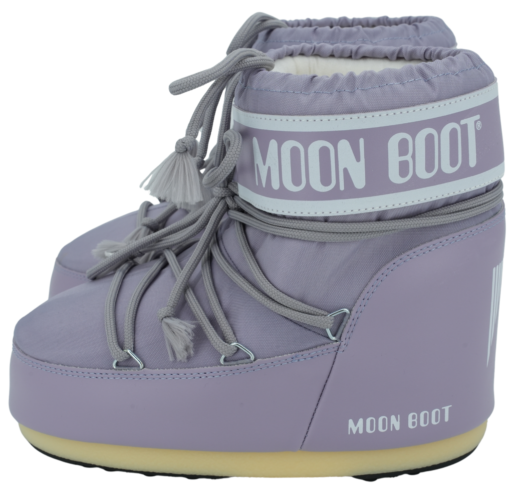 MOON BOOT - "ICON LOW NYLON" STIEFEL LILA
