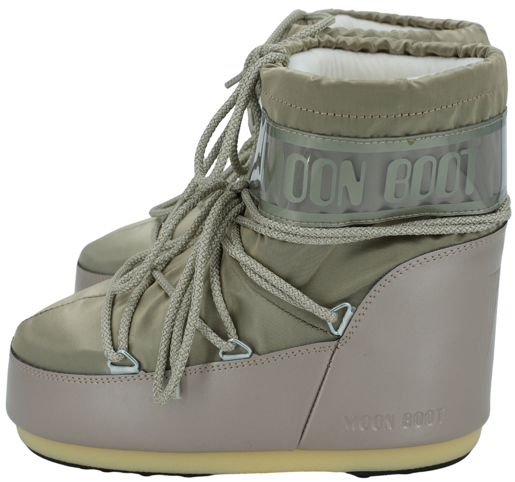 MOON BOOT - “ICON LOW GLANCE” PLATINUM BOOTS