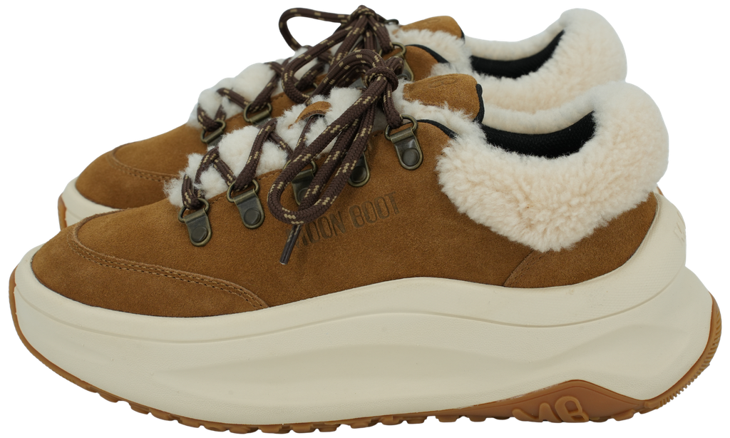 MOON BOOT - "CITY SHEARLING" SNEAKERS COGNACS
