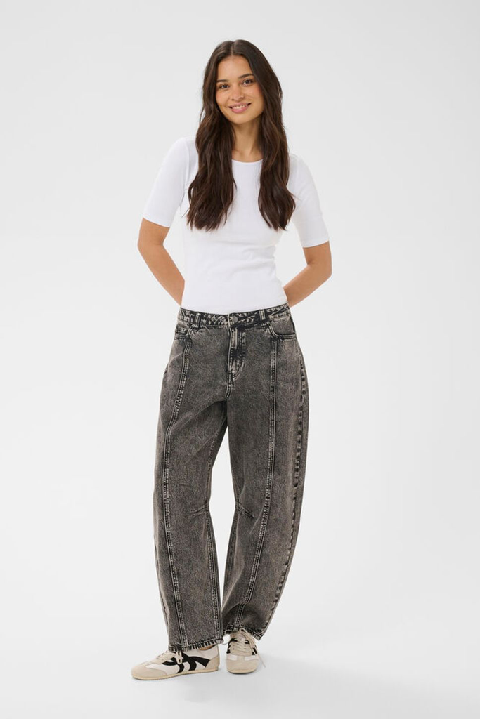 KAFFE - BARREL JEANS "KAROSS" (34, Gris)
