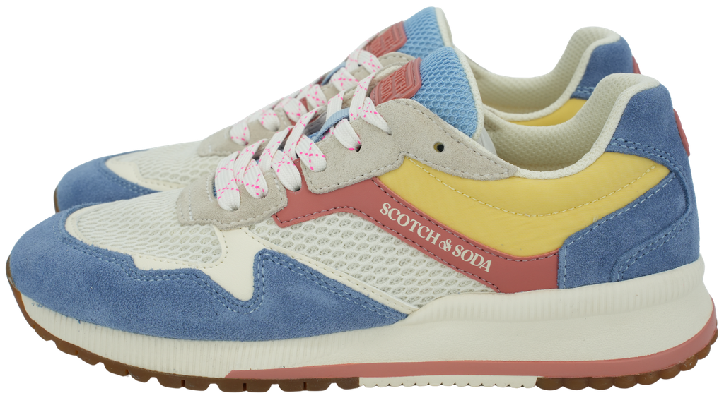 SCOTCH AND SODA - BASKETS "VIVI" BLEUES ET BLANCHES