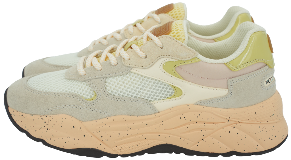 SCOTCH AND SODA - "CELEST" BEIGE MULTICOLOR SNEAKERS