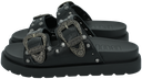BUFFALO - "RAYA ARI WEST" ZWARTE WESTERN SANDALEN