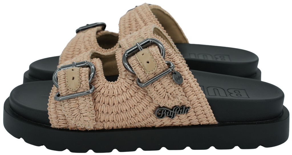 BUFFALO - SANDALES "RAYA ARI BO" BEIGES ET NOIRES