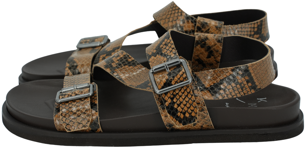 KMB - BRUINE EN ZWARTE SANDALEN (36)