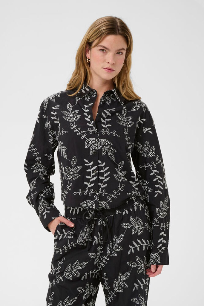 KAFFE - CHEMISE "KAELORA" NOIRE ET BLANC