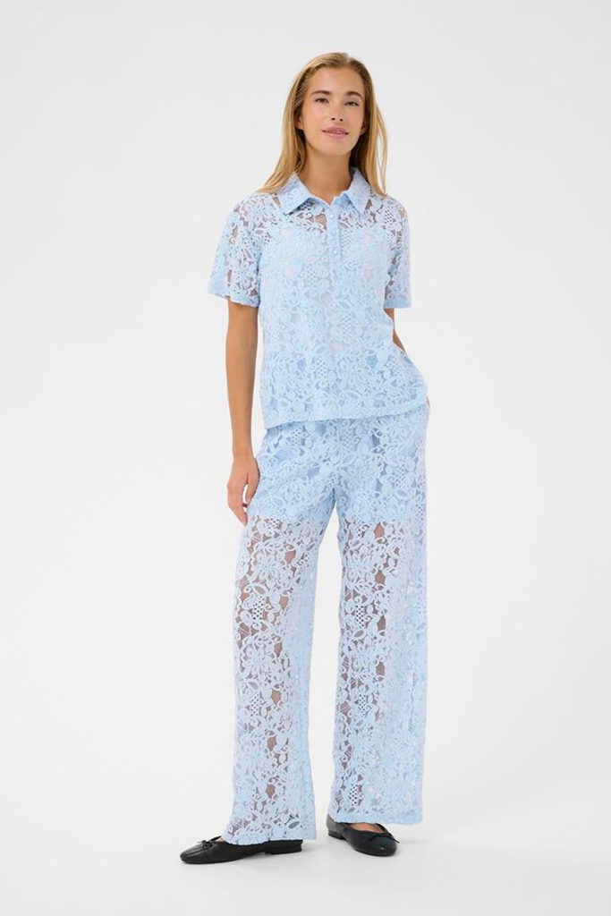 KAFFE - "KALACY" BLAUE SPITZENHOSE (34)