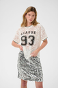 KAFFE - T-SHIRT "KABELLE" DENTELLE BEIGE ET NOIRE