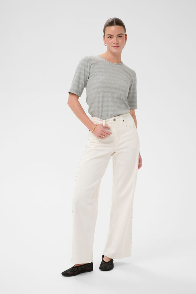 KAFFE - JEANS "KAJUNO" BLANC (34)