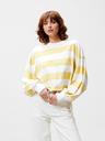 CATWALK JUNKIE - OVERSIZED LONG-SLEEVED STRIPED POLO SHIRT IN YELLOW AND BEIGE