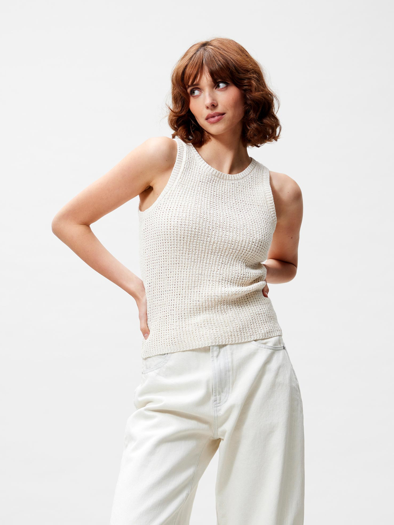 CATWALK JUNKIE - TOP TRICOTÉ BEIGE 