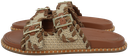 TORAL - "HAZEL" BEIGE RAFFIA SANDALEN