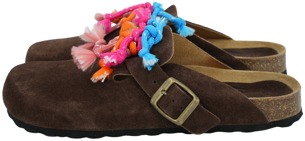 LAGOA - "DANDARA" BROWN CLOGS (36)