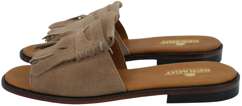 SEBAGO - SANDALES "SLIDE FRINGES" BEIGES (36)