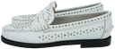 SEBAGO - WHITE "DAN STUDS" MOCCASINS