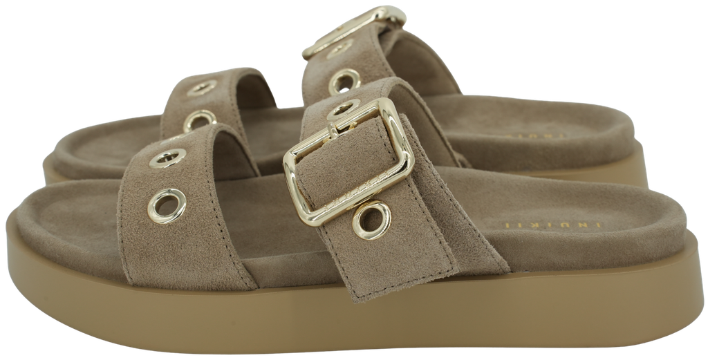 INUIKII - SANDALES " TILDA BUCKLE" BEIGES