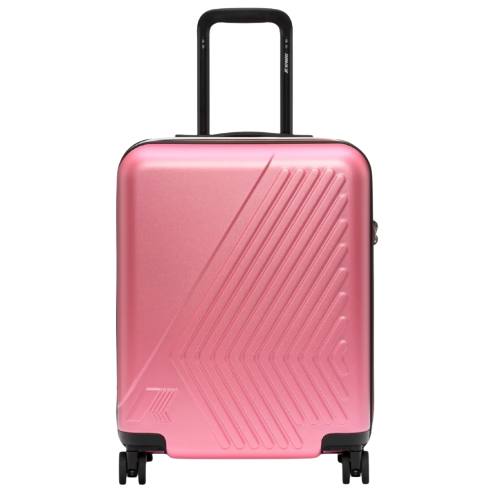K-WAY - PINK "EUDOXIE LOGO" SUITCASE