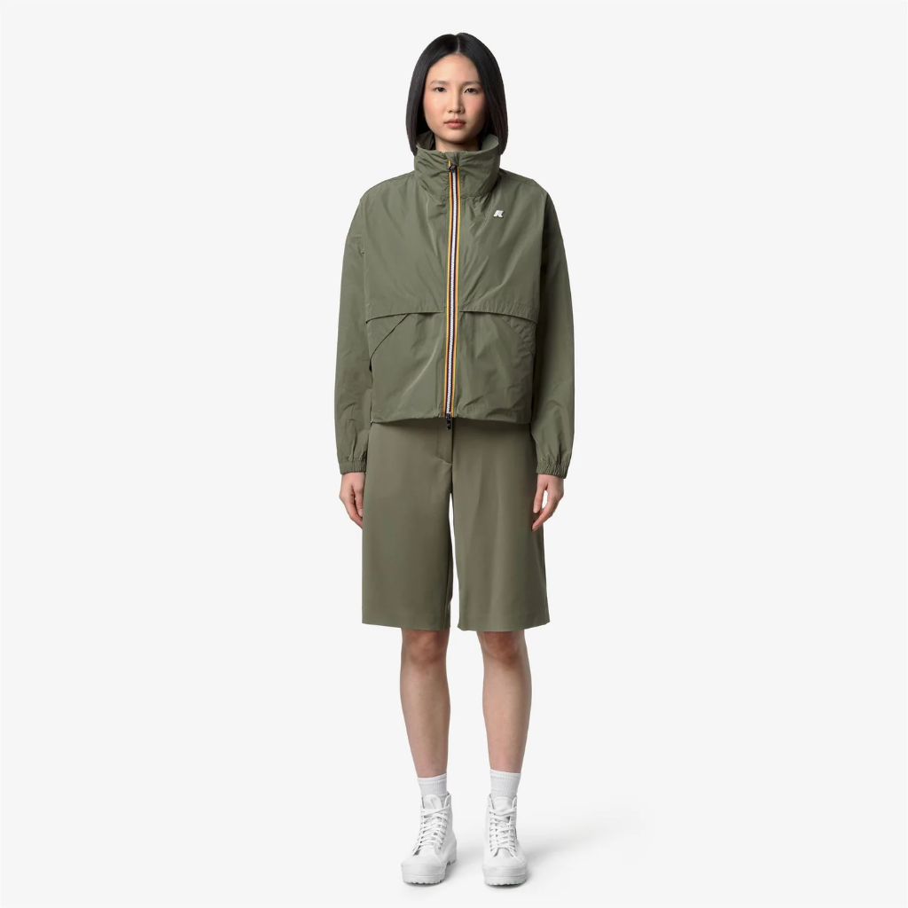 K-WAY - „AUBETTE MEMORY TOUCH“ KHAKI-JACKE (XS)