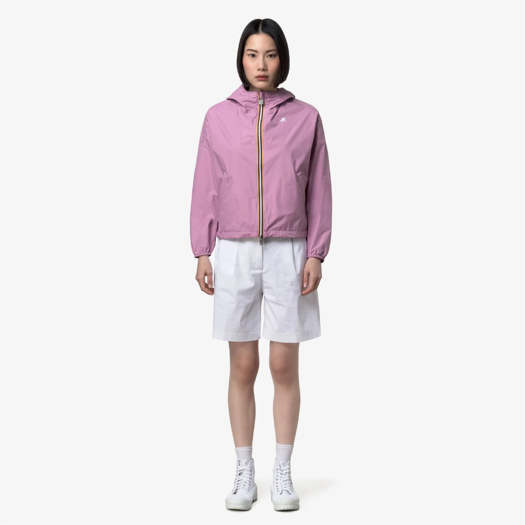 K-WAY - "LAURETTE PLUS.2" OMKEERBARE ROZE EN MAUVE JAS
