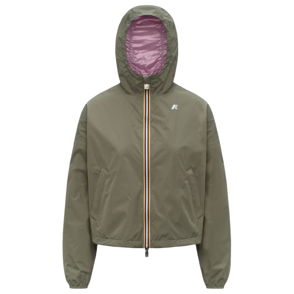 K-WAY - VESTE "LAURETTE PLUS.2" RÉVERSIBLE KAKI ET ROSE