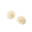 MARADJI - BOUCLES D'OREILLES "OURSIN" EN RAFIA ÉCRU