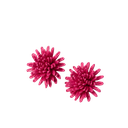 MARADJI - OORBELLEN "OURSIN" VAN FUSCHIA KRAALSTRO