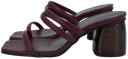 ALOHAS - "INDIANA" BURGUNDY HEEL SANDALS
